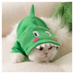 Áo cho chó mèo thu đông kèm mũ họa tiết xinh xắn đáng yêu