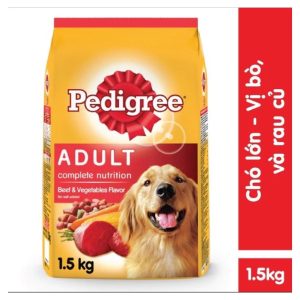 Thức ăn chó lớn Pedigree vị bò rau củ gói 1.5kg