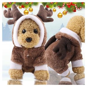 Quần áo Giáng sinh cho thú cưng Áo khoác mèo và chó dày ấm áp Áo len tuần lộc Giáng sinh