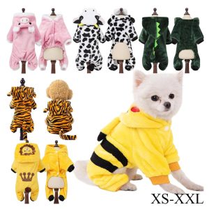 Mùa Đông Ấm Áp Cho Chó Quần Áo Thú Cưng Cho Chó Nhỏ Vừa Chihuahua Teddy Chó Con Mèo Khủng Long Trang Phục Thú Cưng Chó Áo Khoác